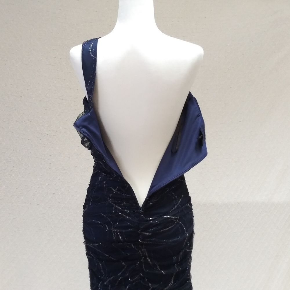 BCX Sparkly Tulle Dark Blue Dress - Picture 6 of 8